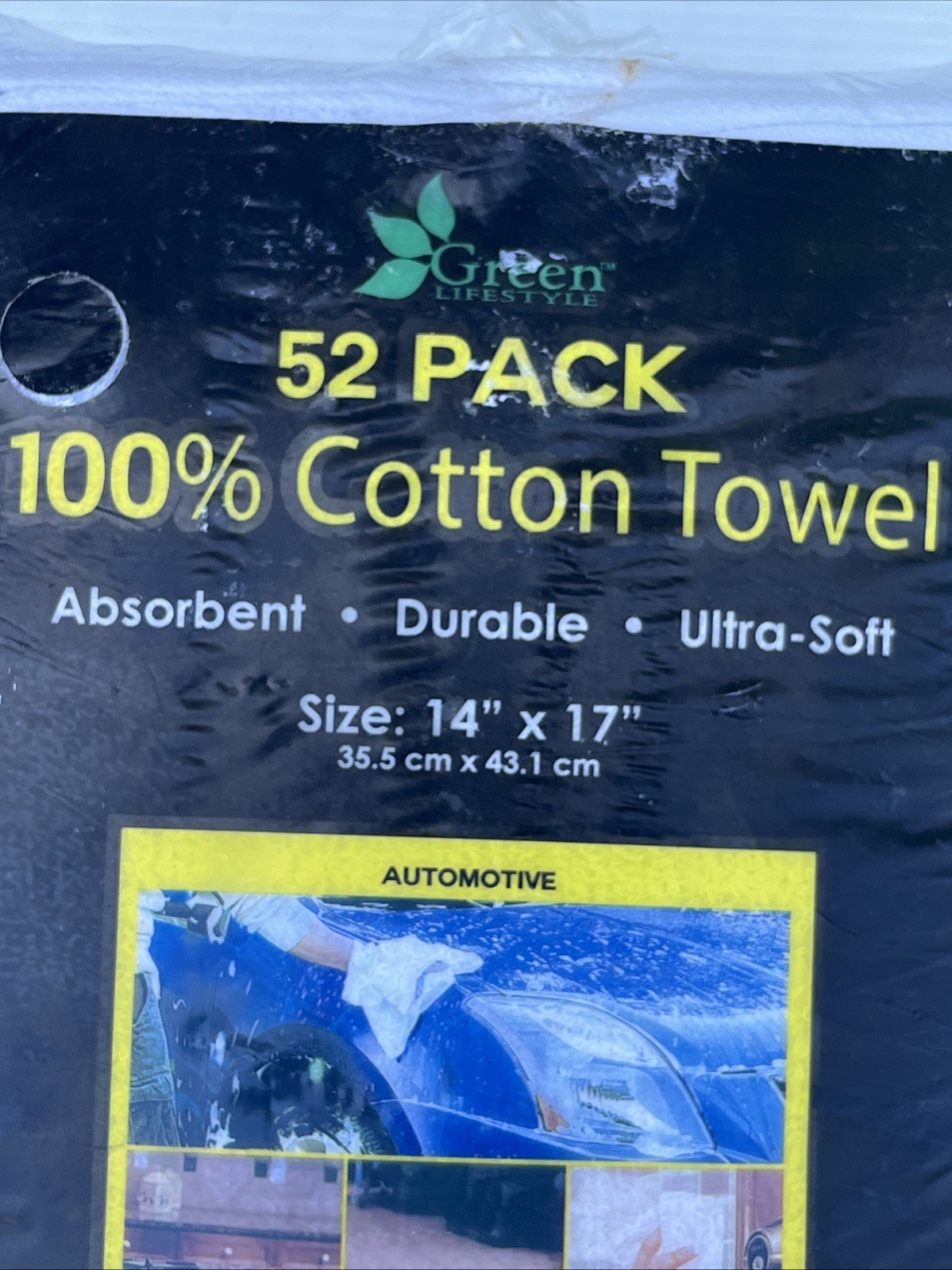 52- Pack Green Lifestyle 14 X 17 100% Cotton Heavy Weight Terry Towels New