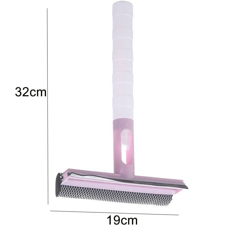 1pc 3-in-1 Window Cleaning Brush with Spray & Squeegee Glass Cleaner – NEW