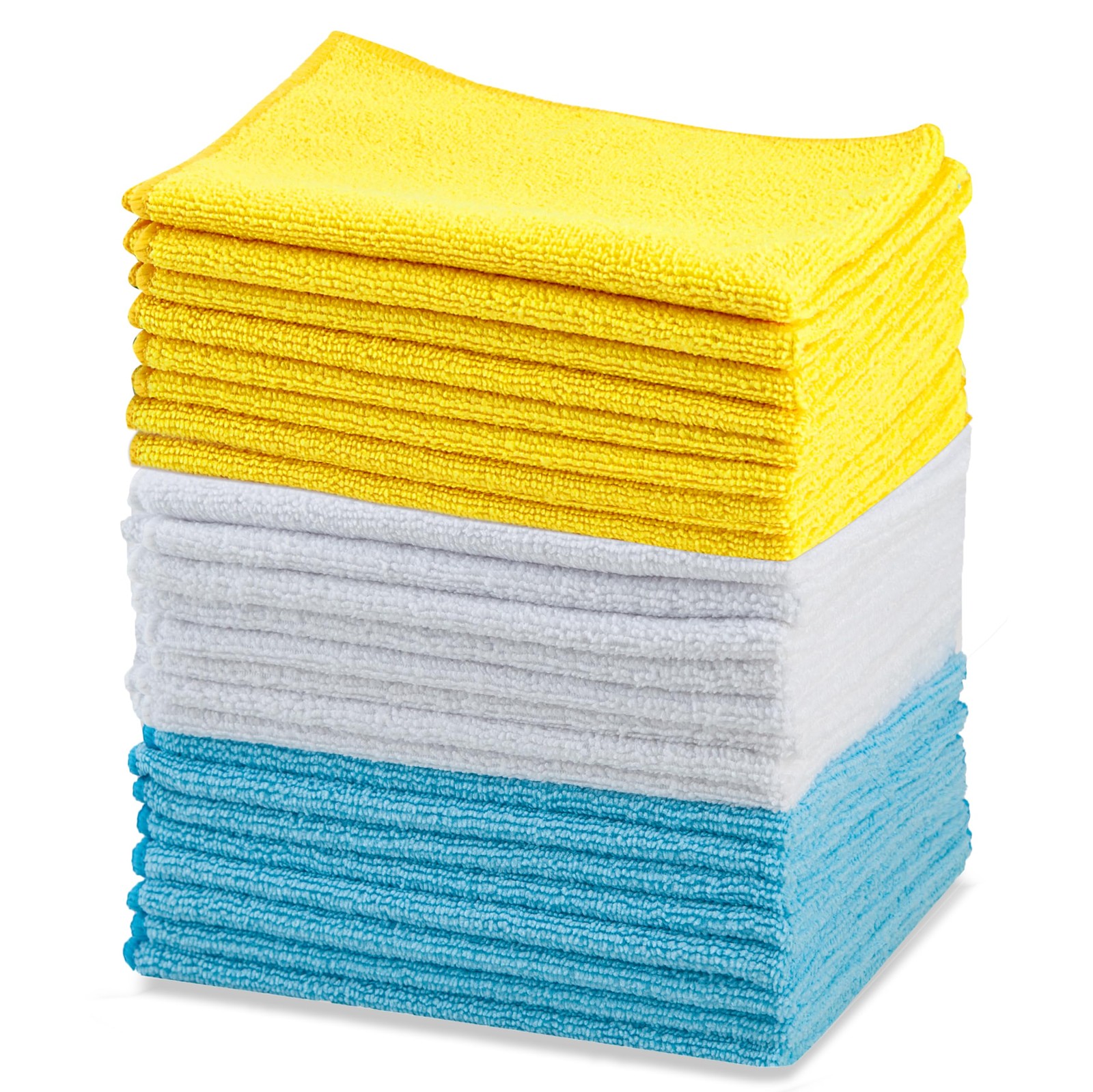 Amazon Basics Microfiber Cleaning Cloths Ultra Absorbent Lint Free Streak Free