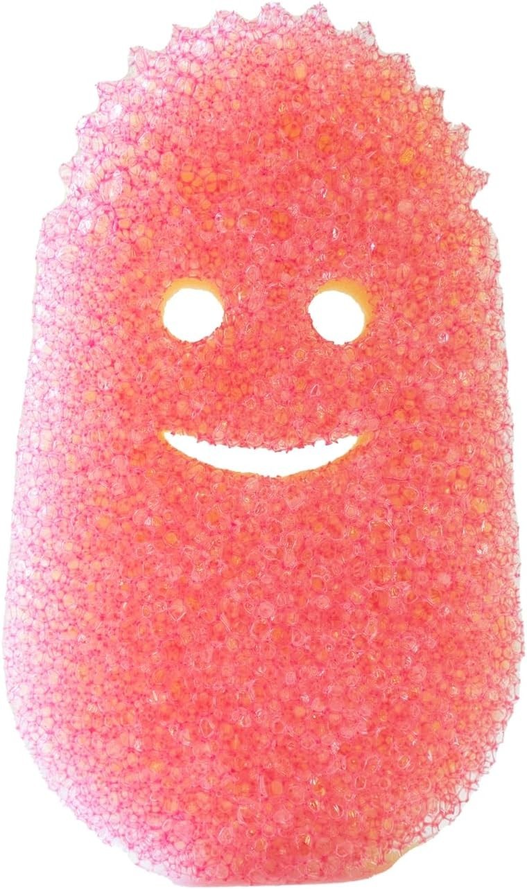Dish Wand Scrubbing Brush Replacement Heads Pink 2 Pack Soap Dispensing Sponge