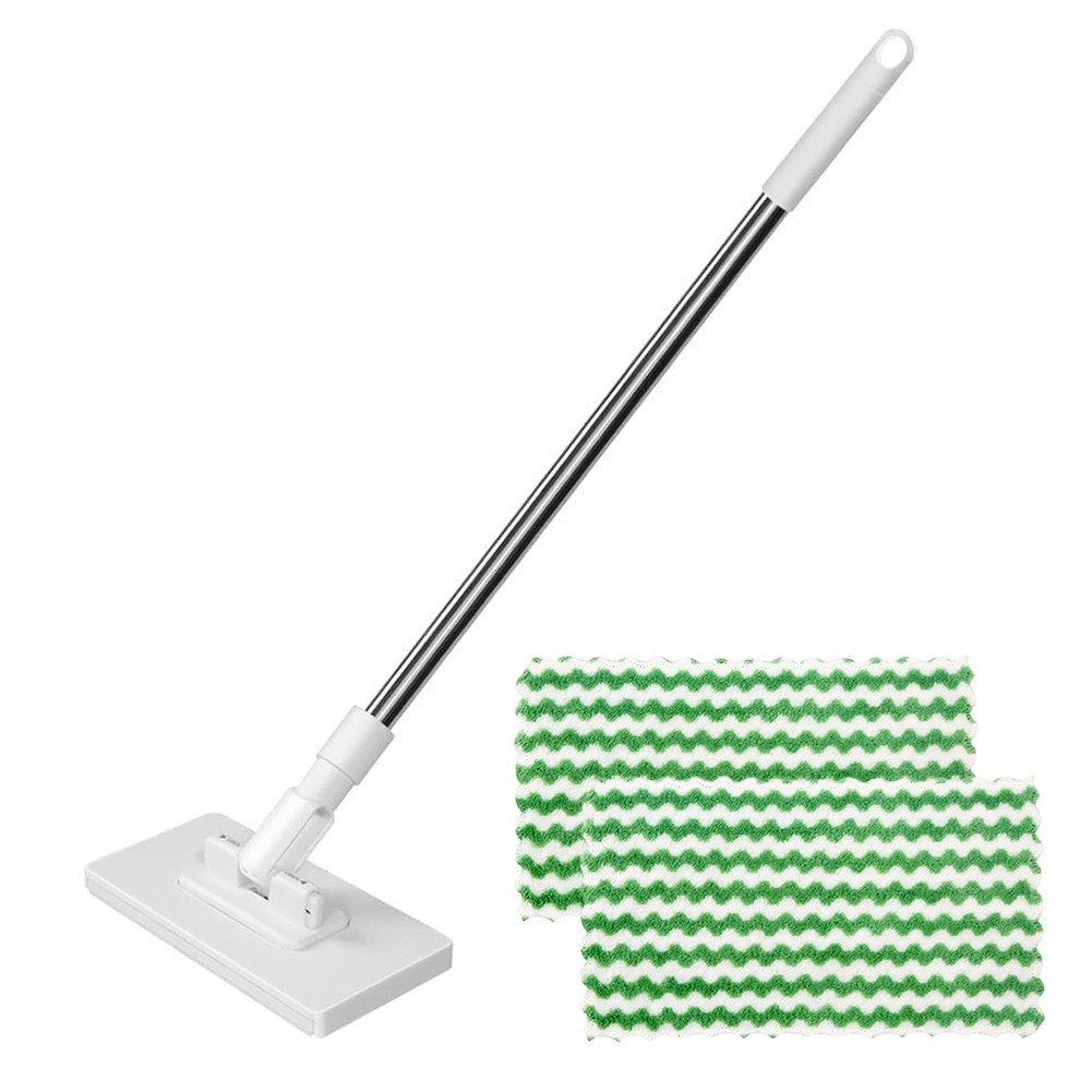 Disposable Dust Mop with 39 Inch Long Handle for Easy Reach Floor Cleaning