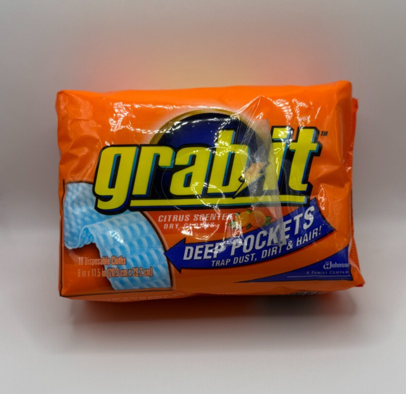 Pledge Grab It Disposable Dusting Cloths (16 Ct) – Orange Citrus Scent – READ