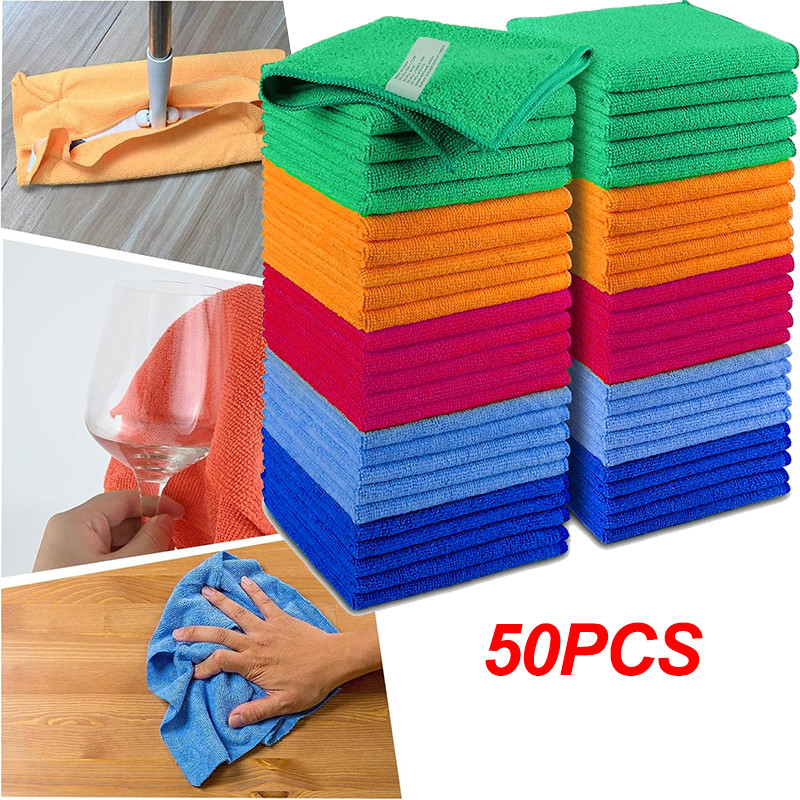 No-Scratch Microfiber Cleaning Cloth Cars Durable Versatile Polishing Detail Rag