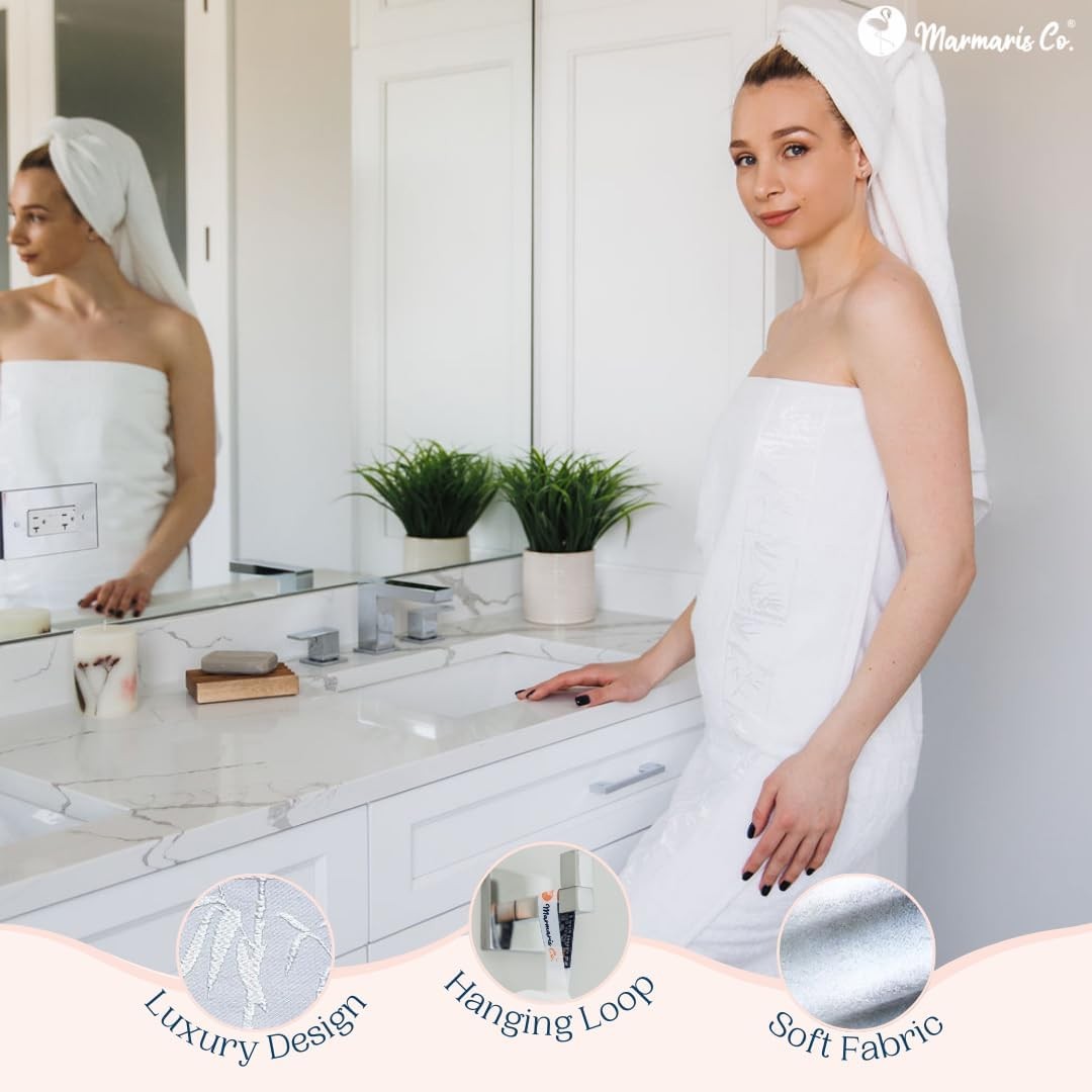 Set of 2 Luxury Super Soft Bath Towels – Premium Viscose Derived from Bamboo &