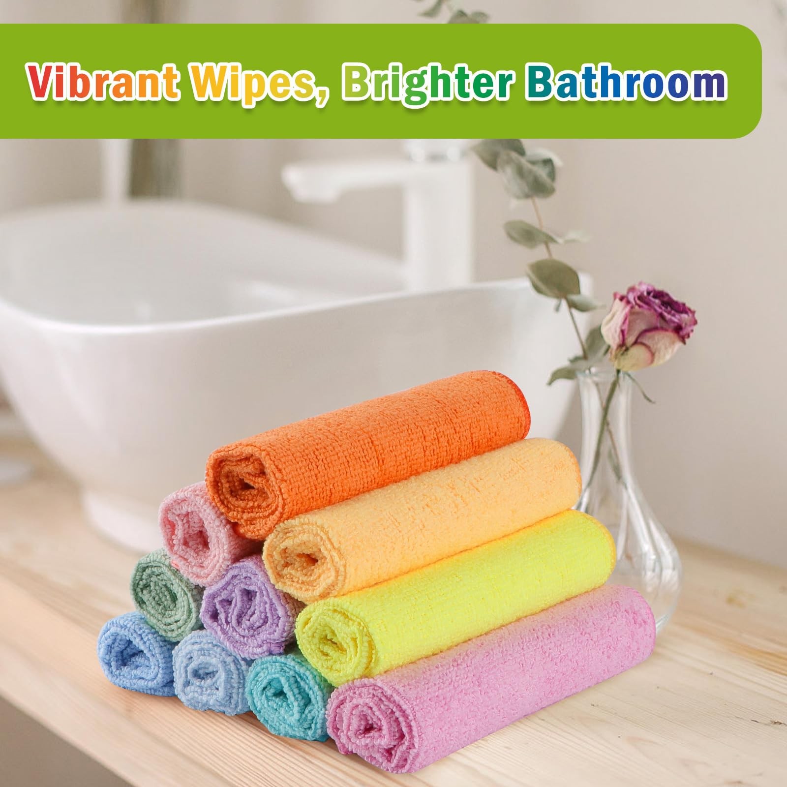Microfiber Cleaning Cloths Home Kitchen Auto Detailing Wash Towels 20 Pack Rags
