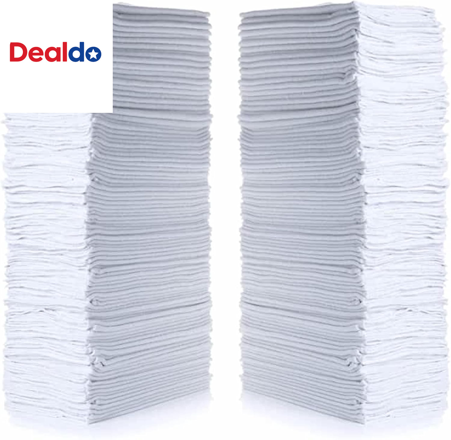 Cotton Shop Towels 14″X12″ (145 Pack) – Reusable Cleaning Shop Rags for Automobi