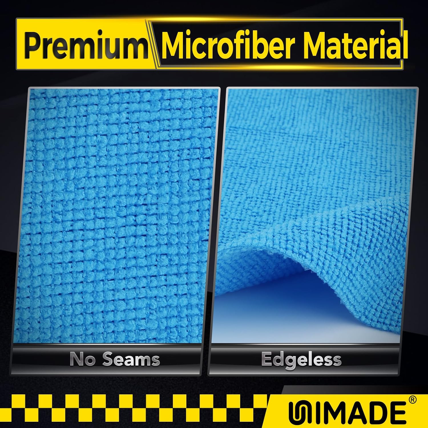 Toallas Limpieza Microfibra 100 Piezas Calidad Comercial 11.5×11.5 Azul Taller