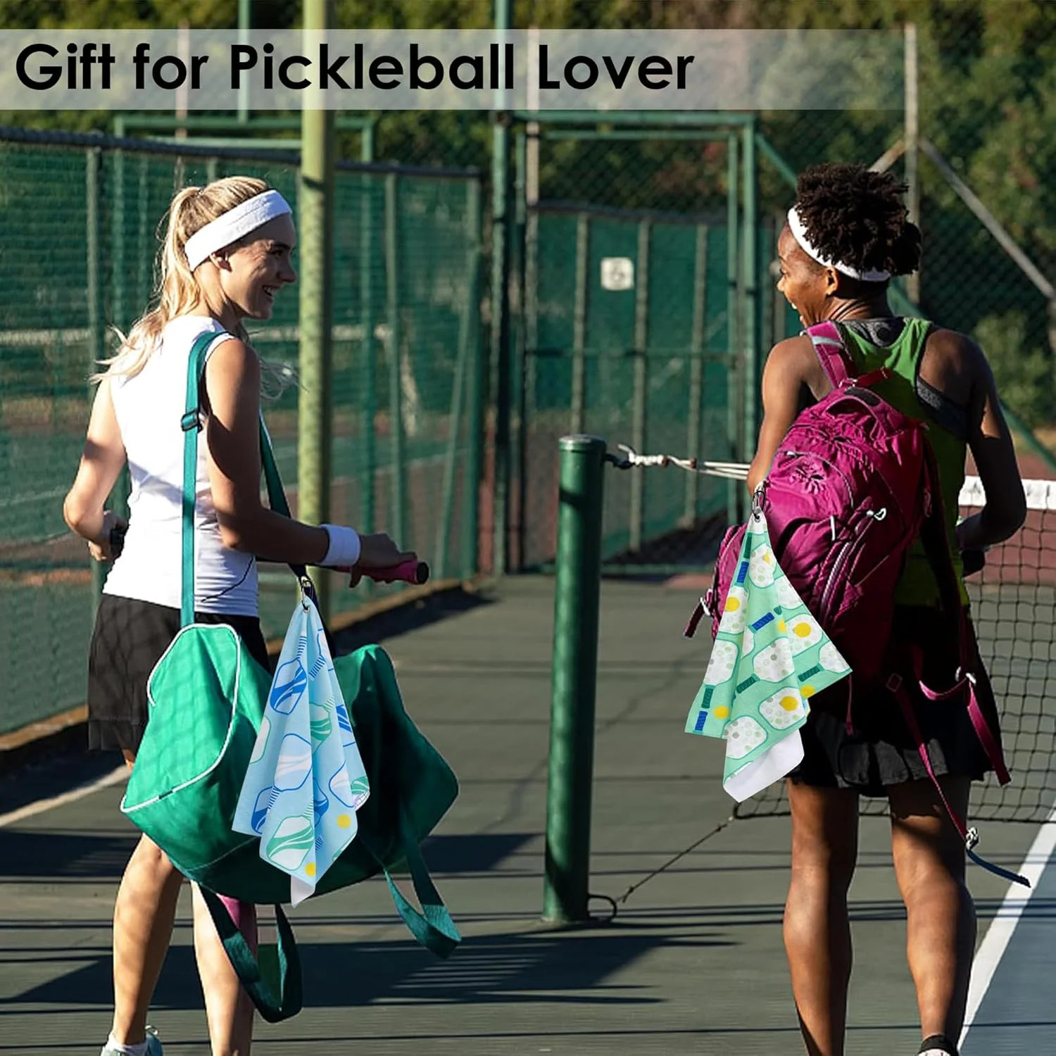 6 Pcs Soft Pickleball Towel 15 x 17 Inch Absorbent Fast Drying Towels for Women