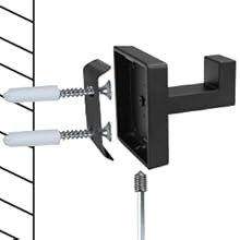 4 Pack Matte Black Towel Hooks for Bathroom, Heavy Duty 33lb Stainless Steel
