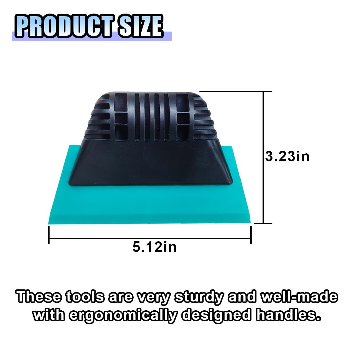Small Squeegee, PPF Window Tint Rubber 5.12 x 3.23 inch, Blue