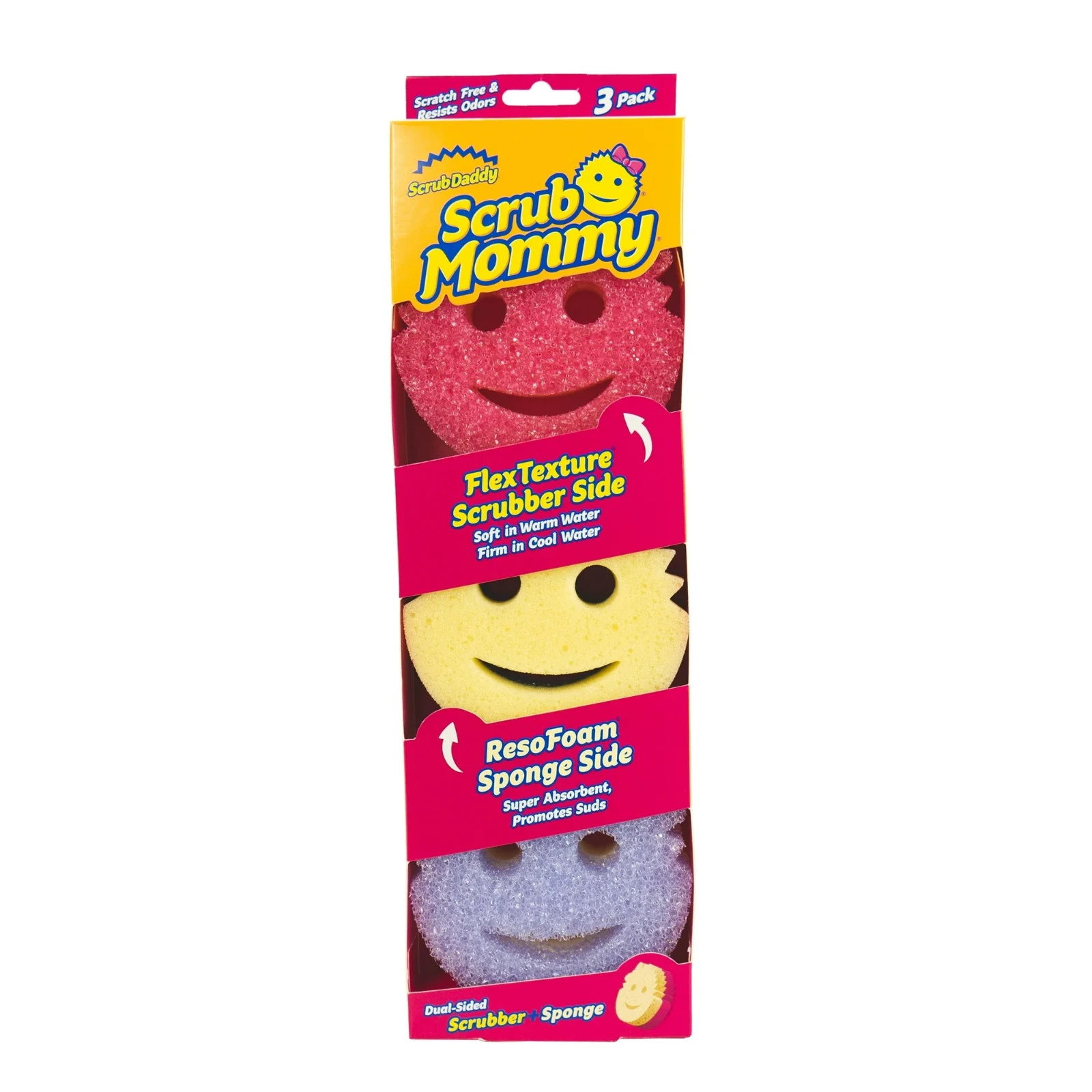 Scrub Daddy Scrub Mommy Non-Scratch Cleaning Sponges, 3 Count, FREE SHIPPING!!!