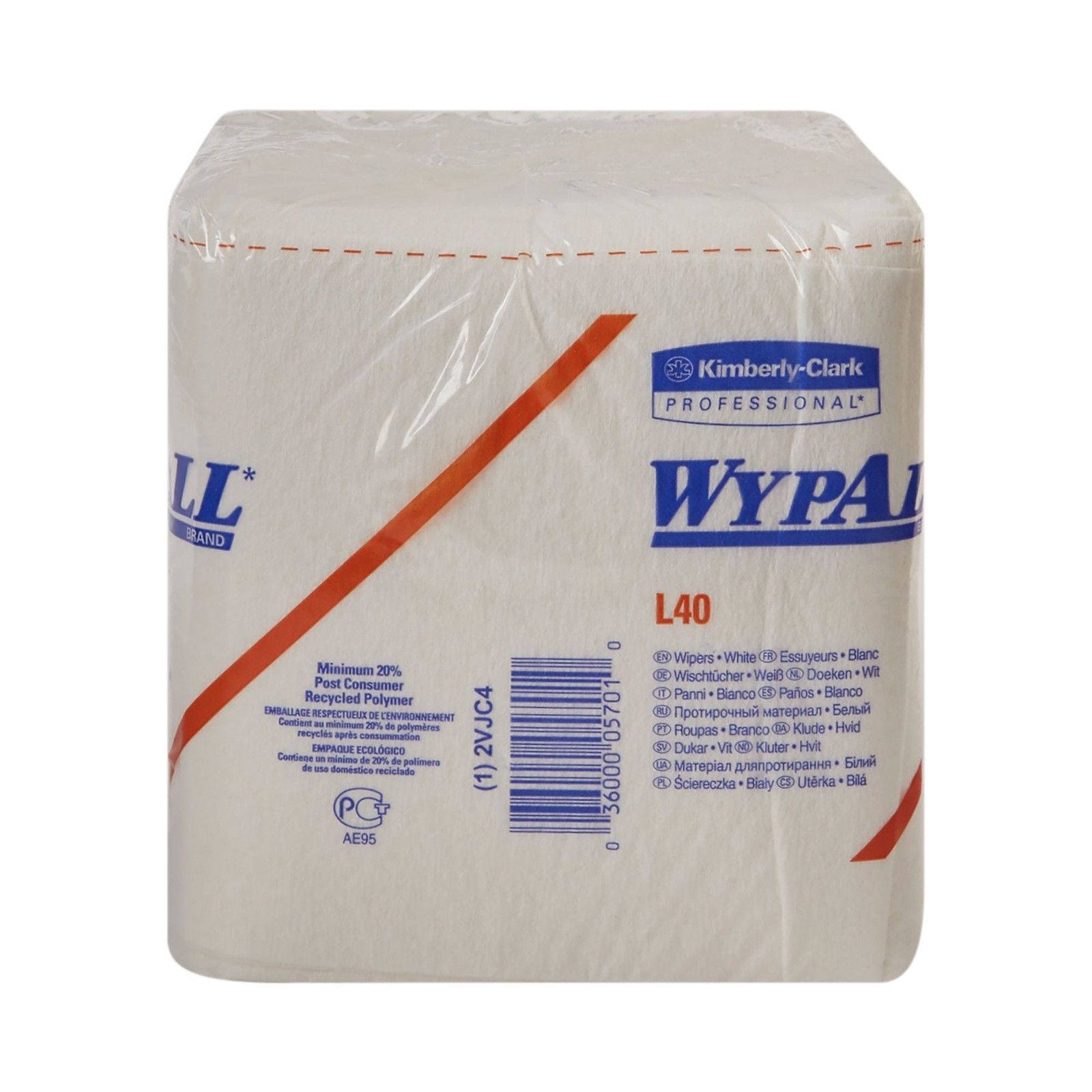 WypAll L40 Disposable Washcloth Task Wipes 12.5 X 13″ 05701 Pack of 56 Wipes