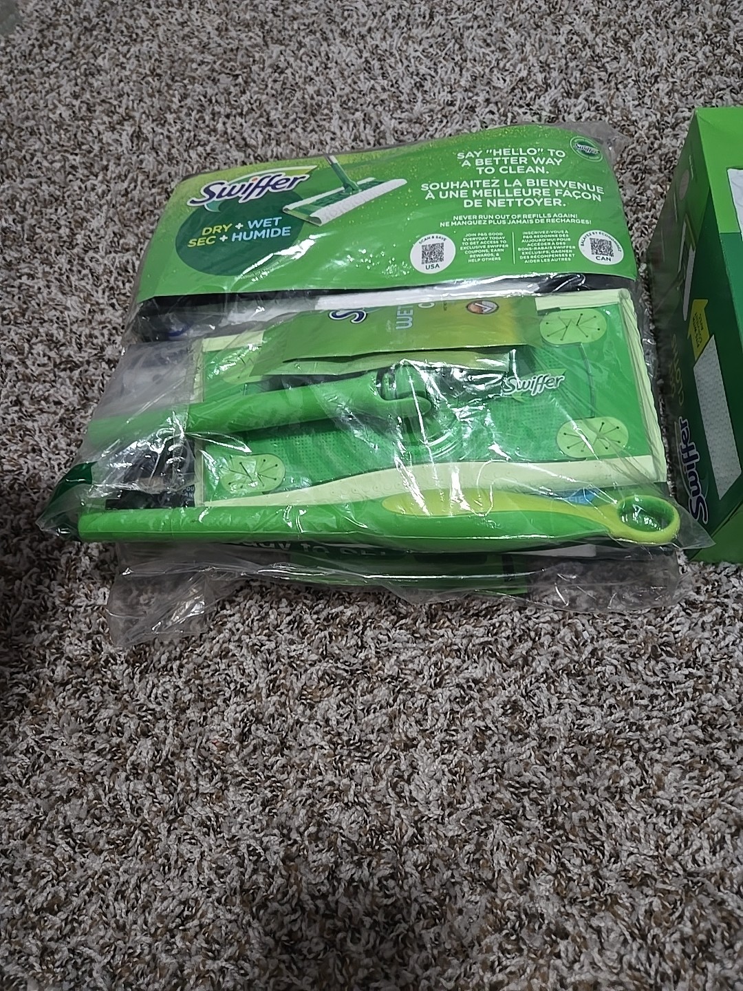 2 PC – LOT Swiffer Sweeper Cleaner Dry Wet Mop Starter Kits Plus 52pk Dry Cloths