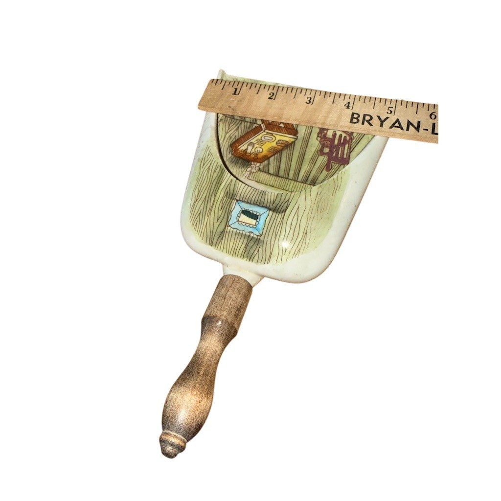 Davar Originals Vintage Handheld Crumb Sweeper Dust Pan Wood Handle 6 in Japan