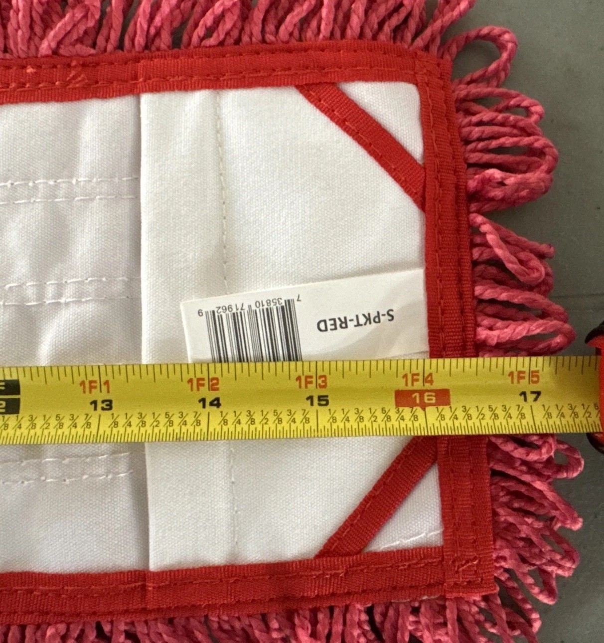 Case( 50 ) 16″ Microfiber & More Economy Pocket Mop – Red 16X4.5″