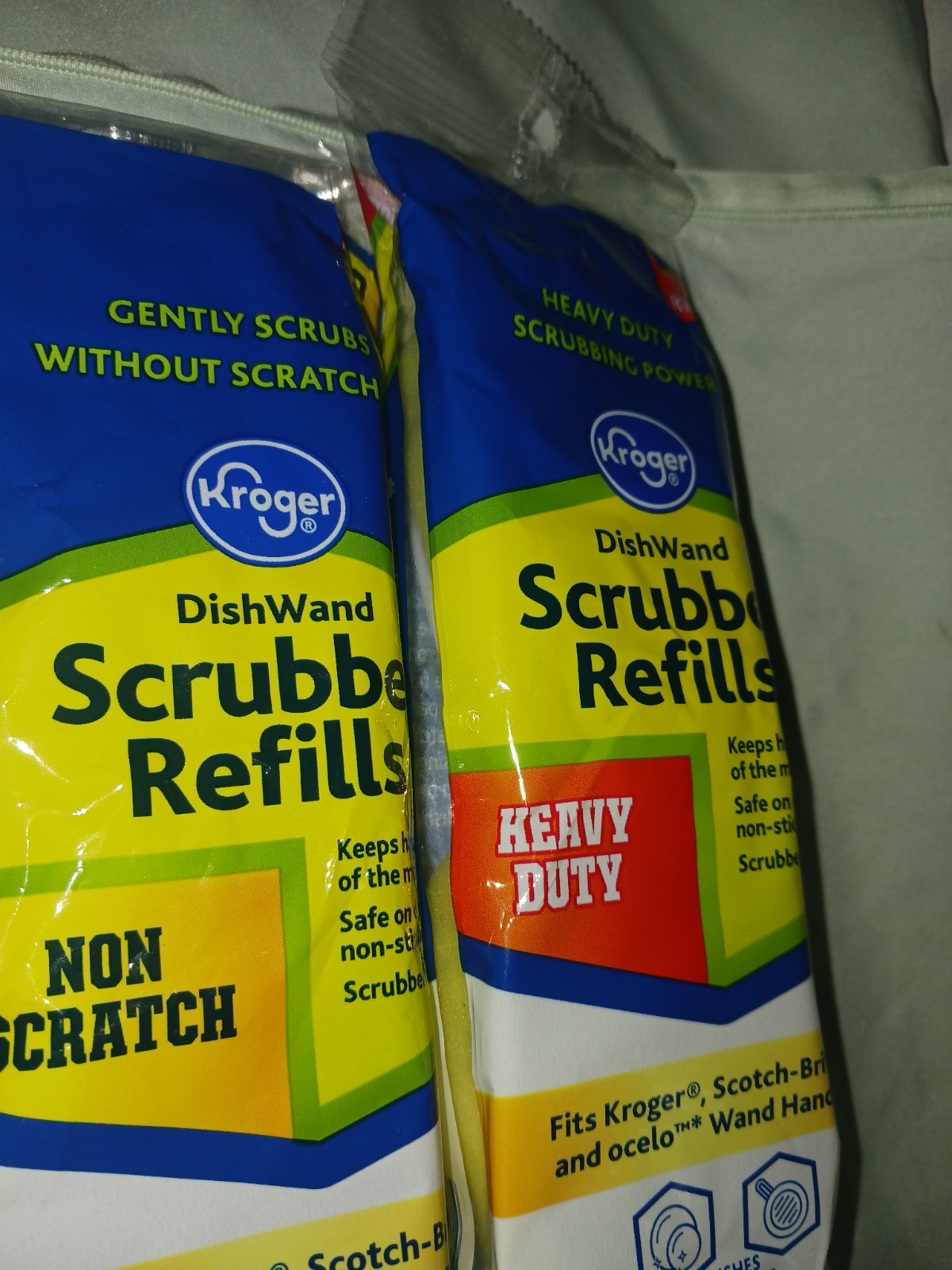 DishWand Scrubber Refills. Fits Kroger, Scotch Brite, Ocelo Handles. 10pcs. New