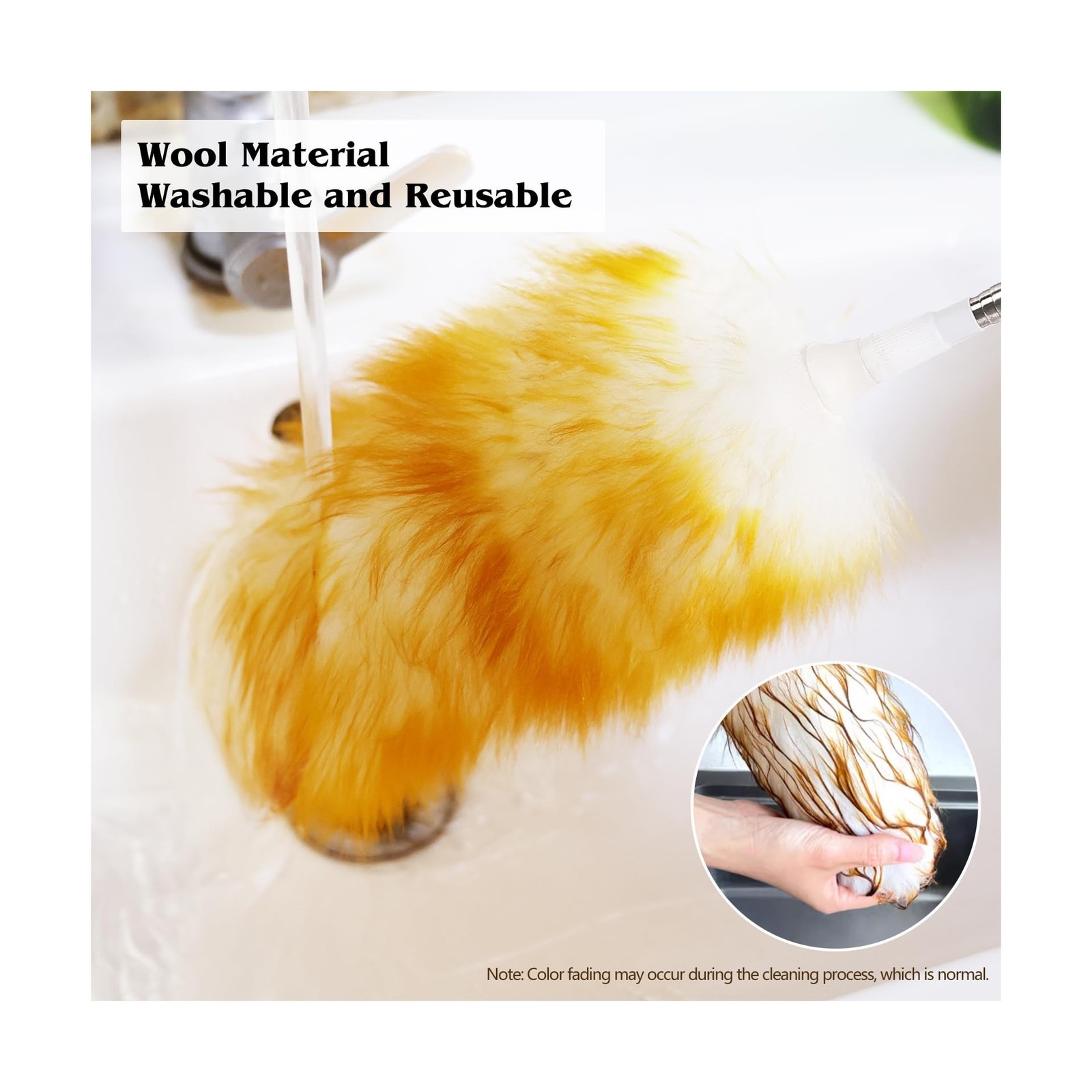 Lambswool Extendable Duster 29-110 Inch, Anti-Static Flexible Head,… Fast Ship