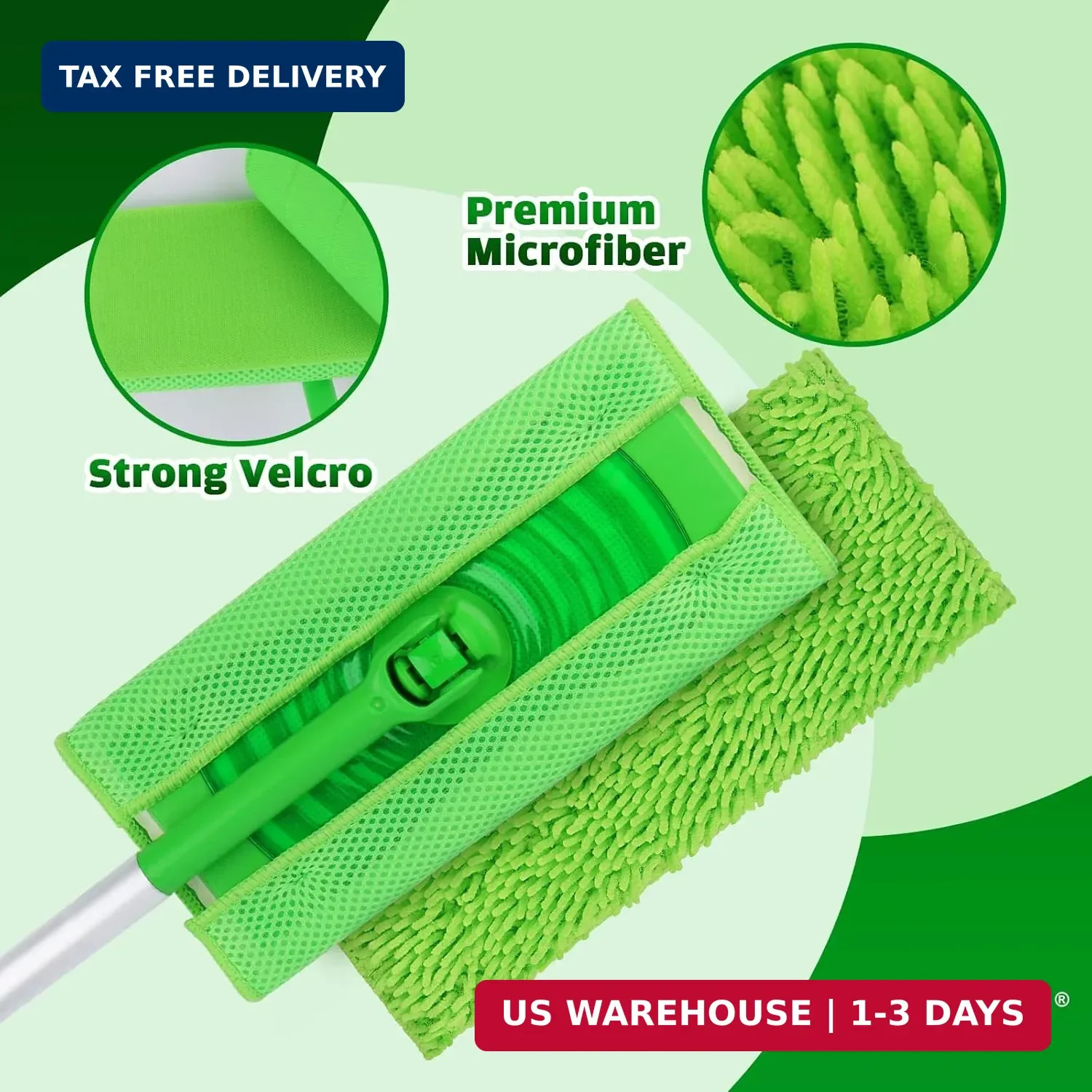 UNIMADE Reusable Microfiber Mop Pads Compatible with Swiffer Sweeper – 6 Replace