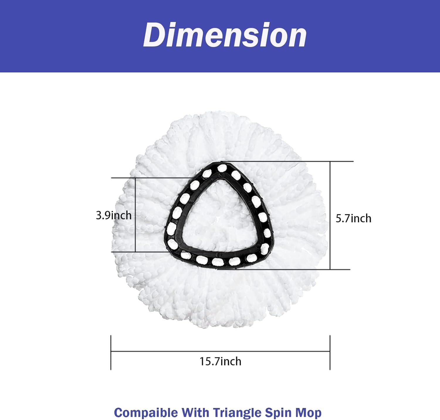 Spin Mop Replacement Head 4 Pack Microfiber Swivel Mop Refill Easy to Install