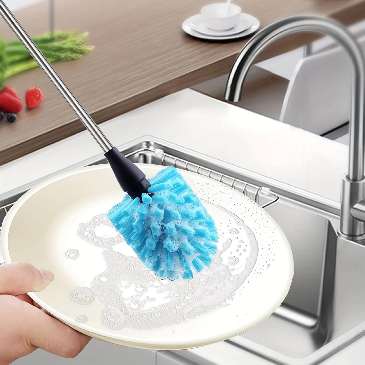 3-in-1 Stainless Steel Water Bottle Brush Set Cleaning Brush Long Handle Water