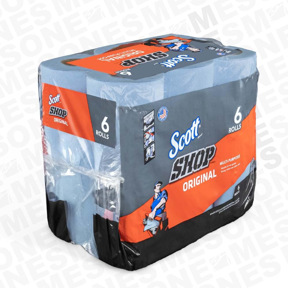 Kimberly Clark 75146 Blue Shop Towels on a Roll Bundle44; 6 Pack