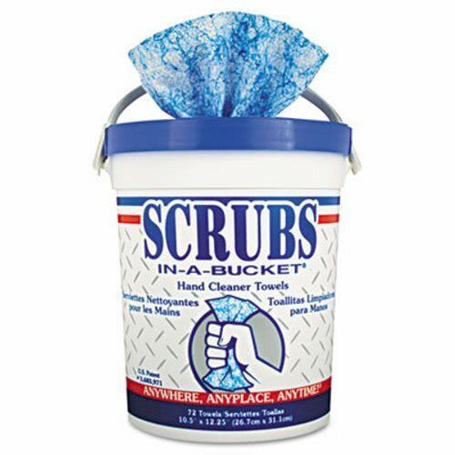 SCRUBS In-A-Bucket Cloth Hand Cleaner Towels Blue/White 2 Buckets