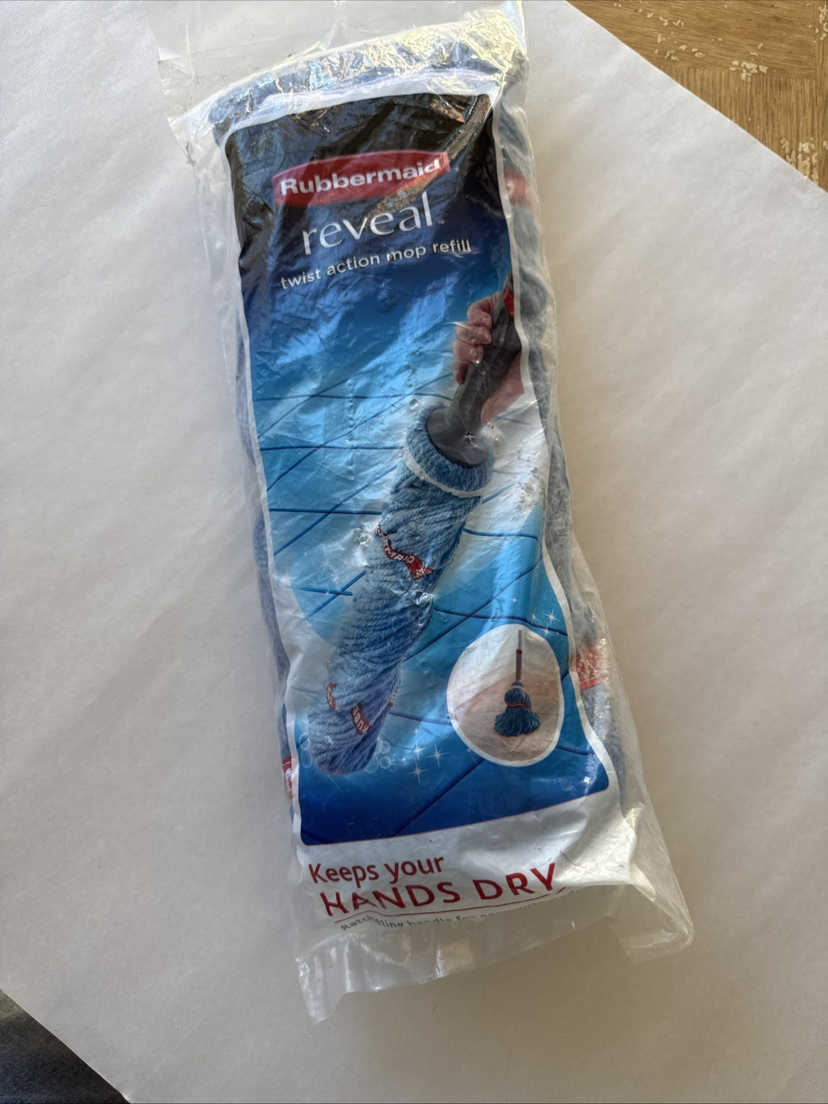 Rubbermaid Reveal Mop Refill Twist Action Washable Mop Head No Touch Easy Grip