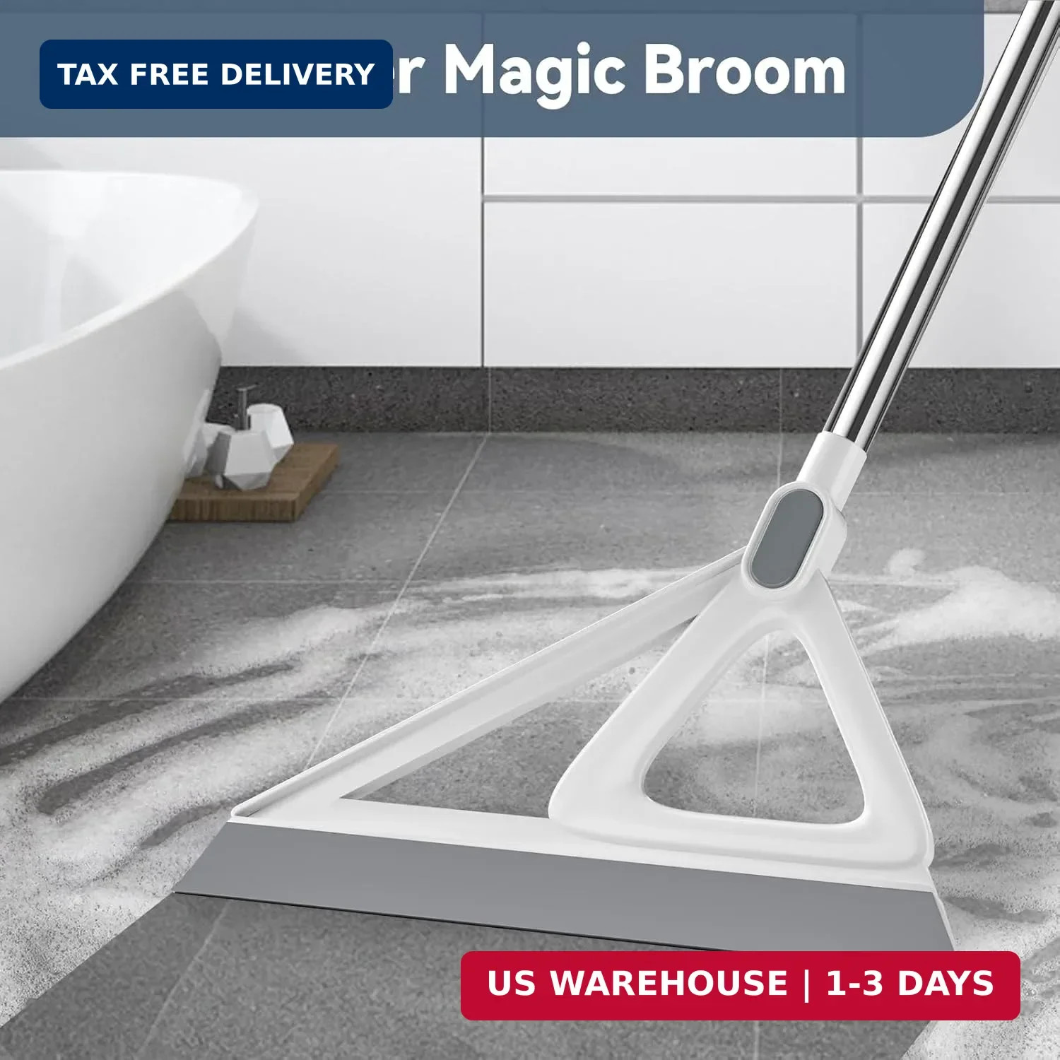 Multifunction Magic Broom, Squeegee Broom for Floor, Rubber Silicone Broom for F
