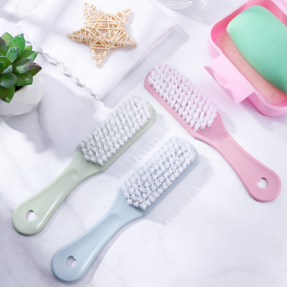 3Pcs Durable PP Cleaning Brushes Home Laundry Tool with Bristles Assorted Colors