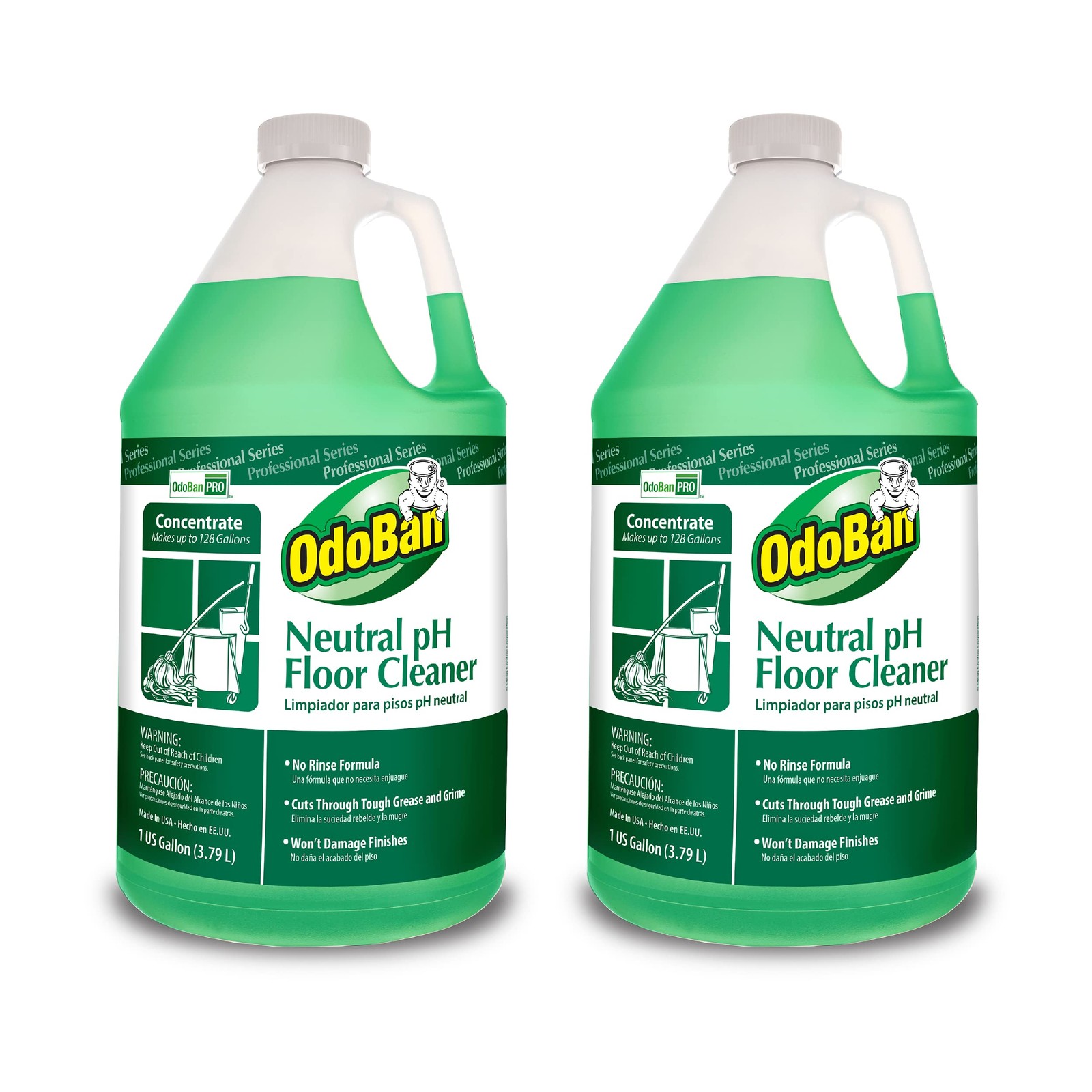 Odoban Professional Series Neutral Ph No Rinse Floor Cleaner Concentrate Made