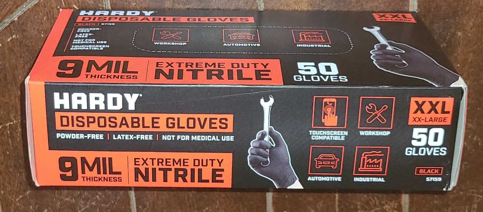 HARDY Extreme Duty XXL Nitrile Disposable Gloves ~50 Gloves Per Box~ 9 MIL