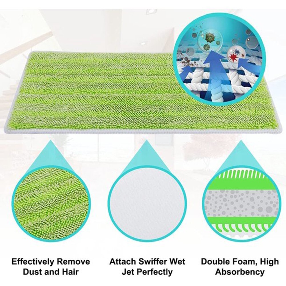 Microfiber Cloth Cloth 29*15cm 5 Pack 500 Times Dirt For Swiffer Wet Jet