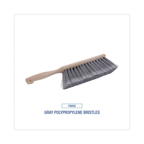 Boardwalk Counter Brush 4.5″, Gray Flagged Bristles, 3.5″ Tan Plastic Handle
