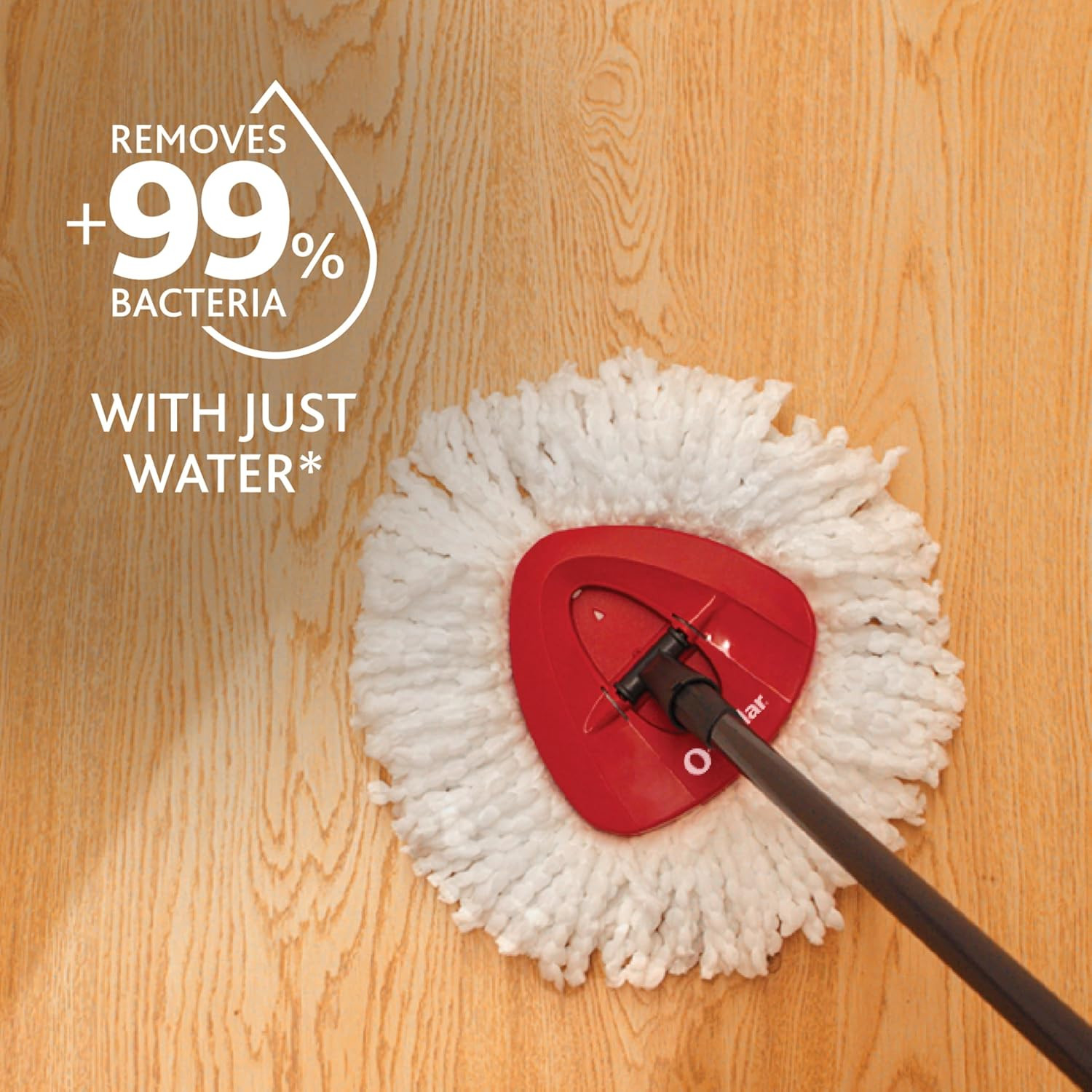 O-Cedar EasyWring Microfiber Spin Mop and Bucket Cleaning System, Red/Gray