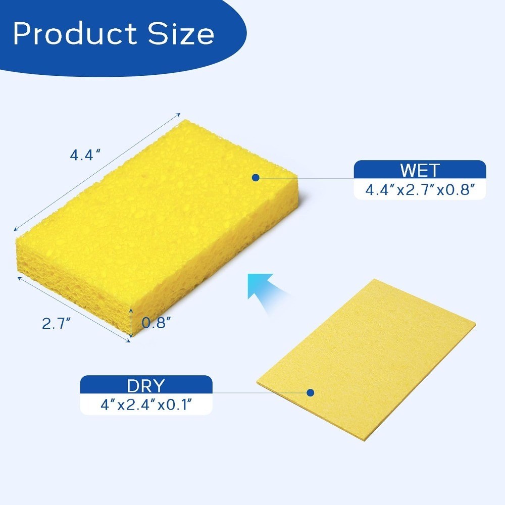 Cellulose Sponges,Heavy Duty Scrub Kitchen Sponge No Scratching, Up Eco DIY