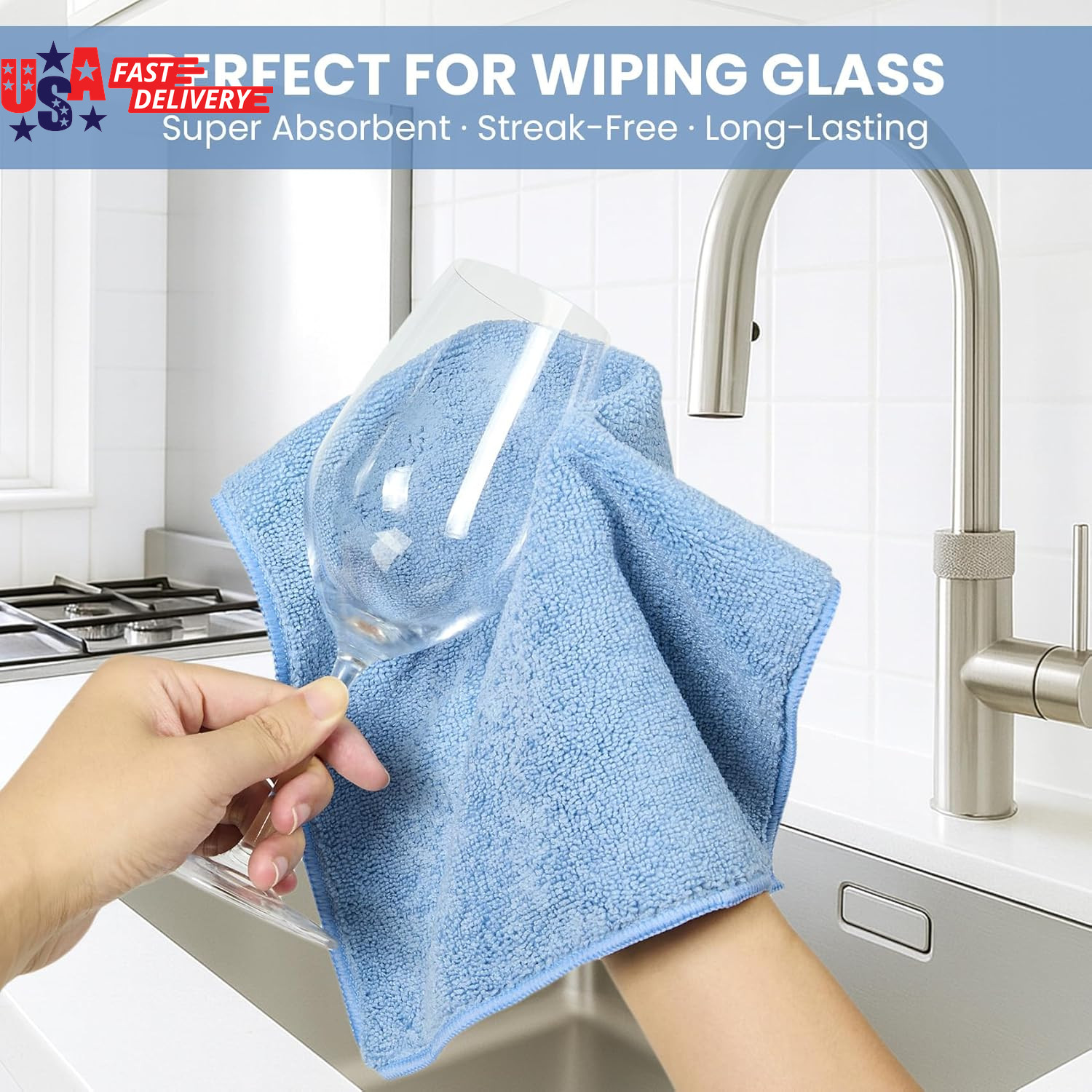 Microfiber Cleaning Cloth, 12 Pack Assorted Color Cleaning Rags for Housekeeping