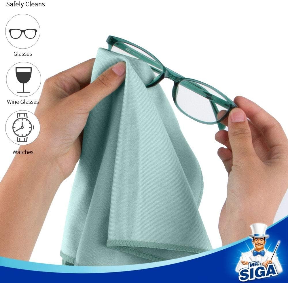 Ultra Fine Microfiber Cloths for Glass, Pack of 12, 35 x 40cm 13.7″ x 15.7″