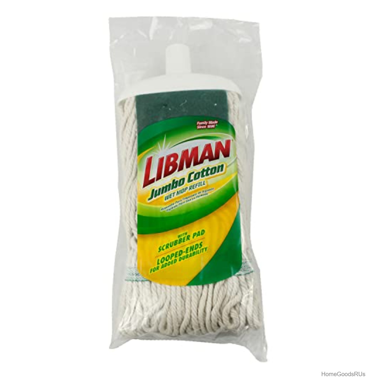 Wet Mop Refill Head 12 Oz 4-Ply Cotton Blend Yarn Case of 6 Replacement Scrub