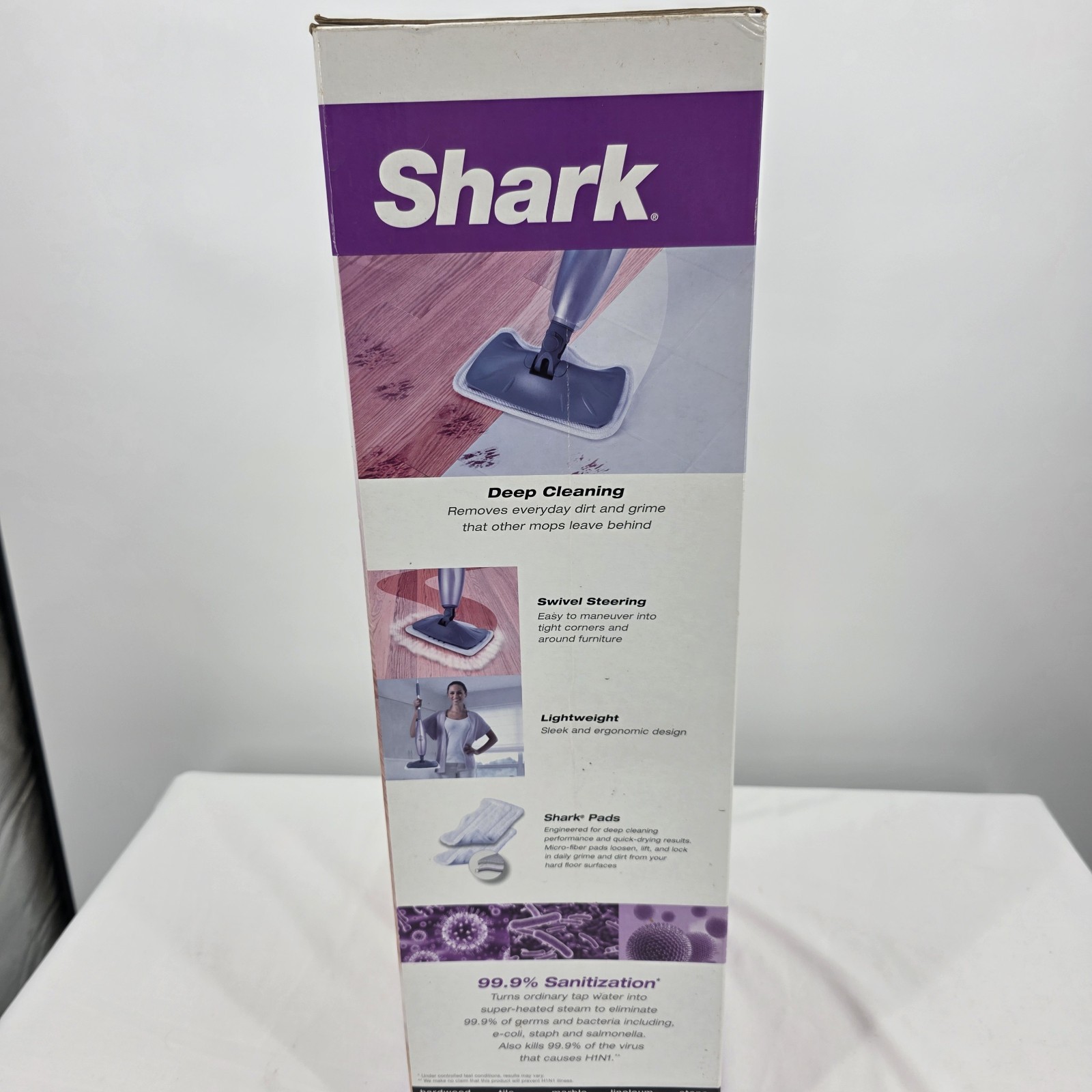 Shark Light & Easy Steam Mop Model S3251 Purple Hard Floor Cleaner New