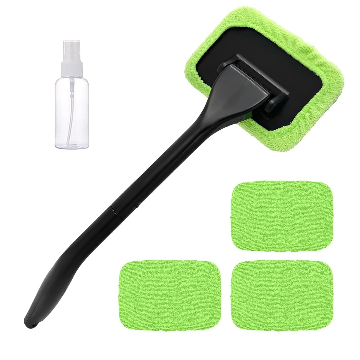 Gasedin Car Windshield Cleaning Tool, Microfiber 0.2 Ounce (Pack of 5), Green