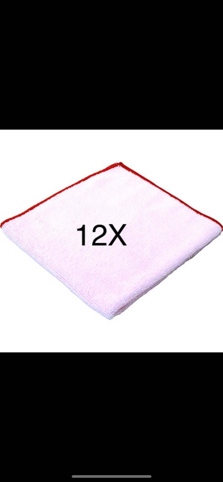 Hilliard Trident Cleaning Cloth Pack of 12, Microfiber 16×16, 300 GSM, Red