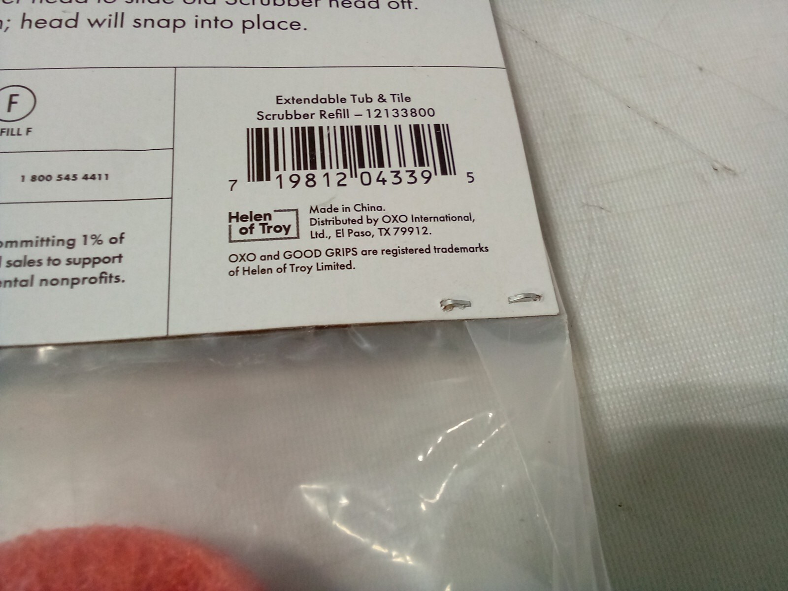 OXO Good Grips Tub and Tile Scrubber Refill, Red, 1 Count