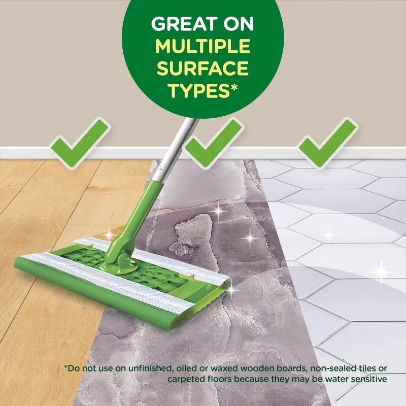 Swiffer Sweeper Wet Mopping Cloths Refills Fresh Scent 24ct Cotton Multi-Surface