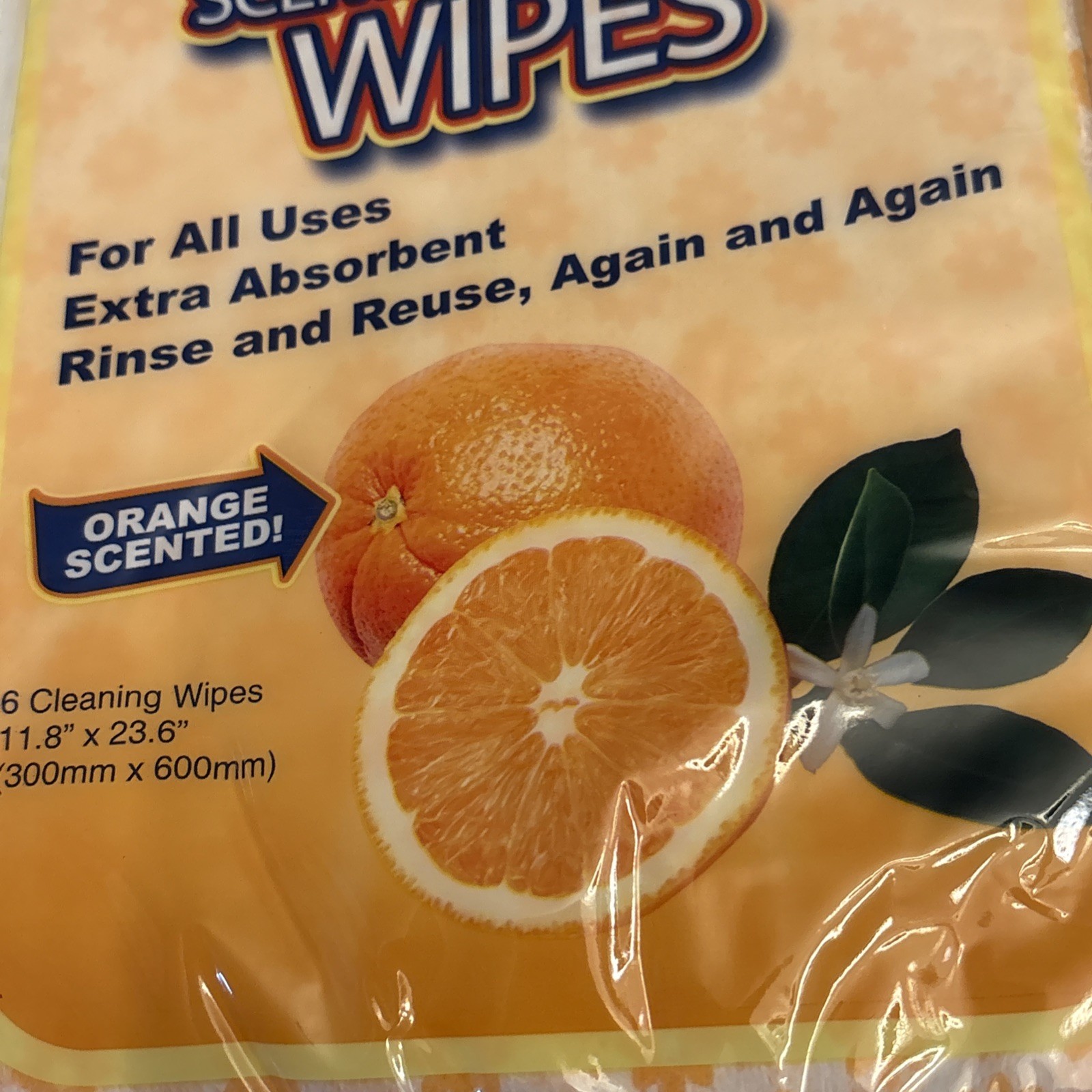 2 Spic And Span Scented Cleaning Wipes 6 Packs 1 Lemon, 1 Orange Reusable
