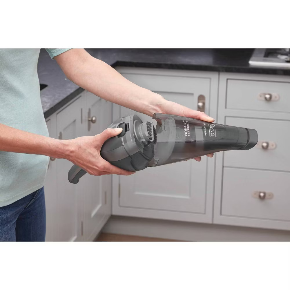 BLACK+DECKER Compact Lithium Handheld Vacuum – Gray HNVC220BCZ01: