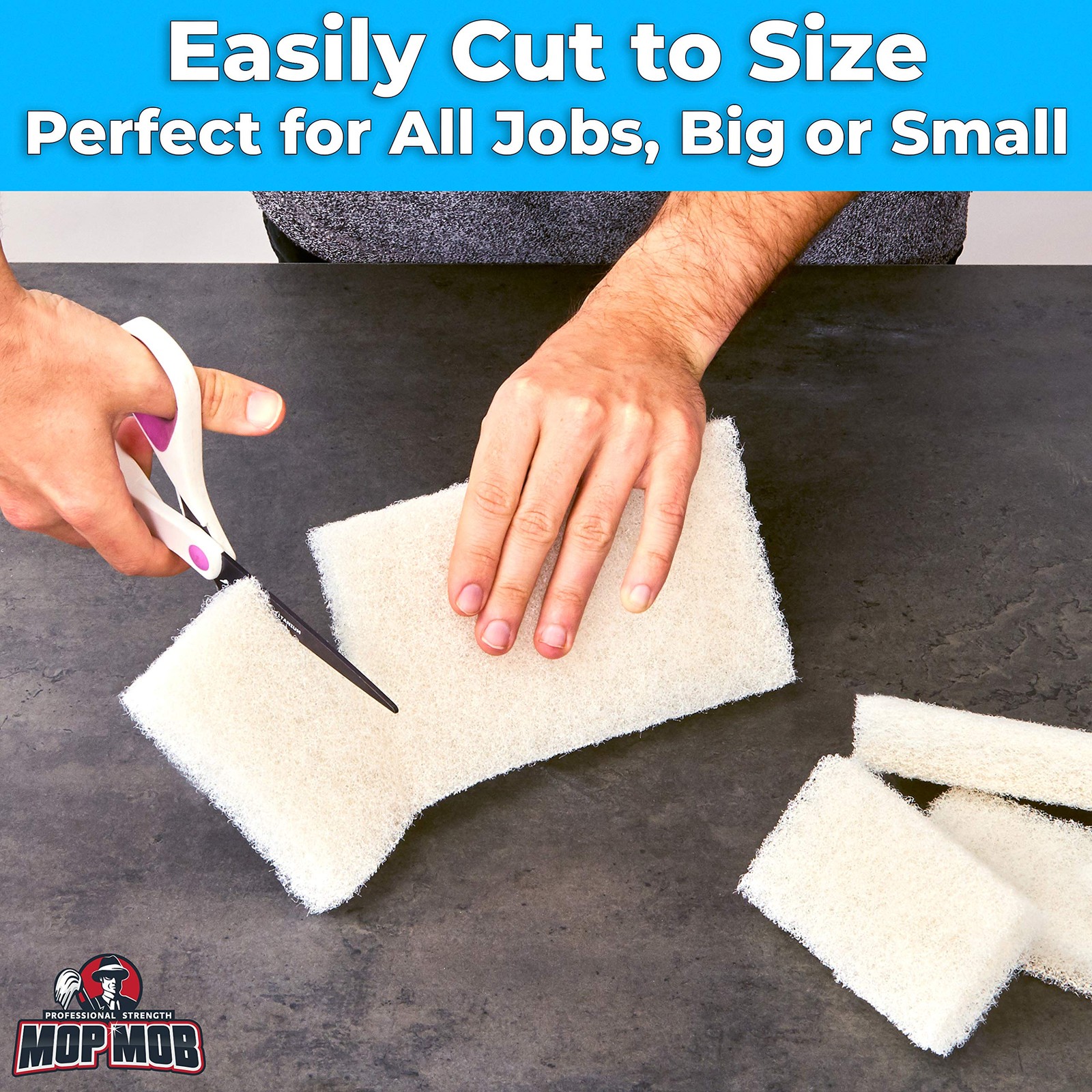 Non-Scratch, Super Long-Lasting Scrubbing Pad 5 pk, 10×4.5in. Best Reusable M…