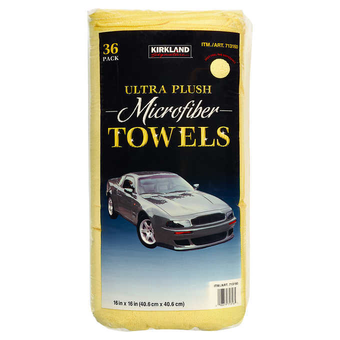KIRKLAND SIGNATURE MICROFIBER ULTRA PLUSH TOWELS YELLOW NEW