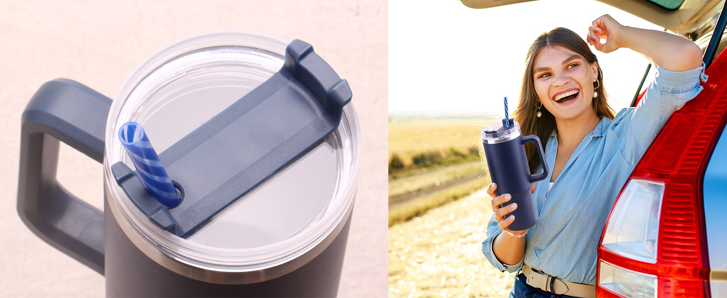 15 Inch 10 Color Replacement Reusable Drinking Straw for Stanley 128 oz 100 oz