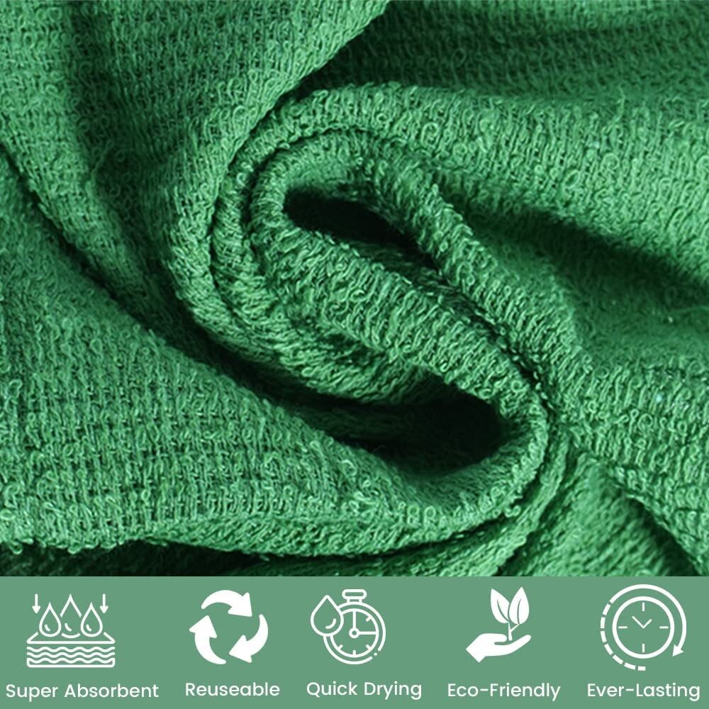Terry Bar Mop Towels Green value Pack Of 60 Size 14″x17″ “ Absorbent And Durab
