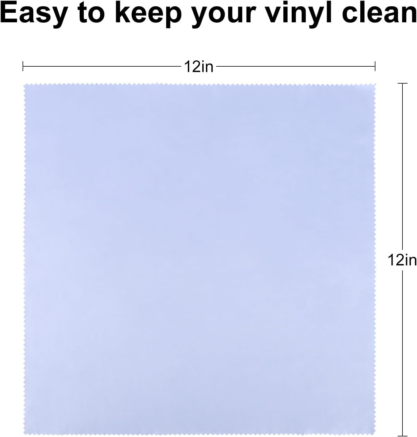 Record Cleaning Cloth, 6 Pack 12”X12” Anti-Static Microfiber Towel by Lint-Fr